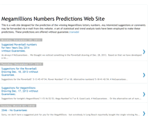 Tablet Screenshot of megamillionspredictions.blogspot.com