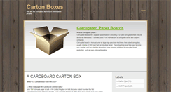 Desktop Screenshot of cartonboxes.blogspot.com