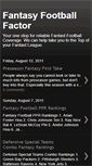 Mobile Screenshot of fantasyfootballfactor.blogspot.com