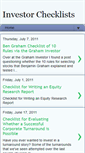 Mobile Screenshot of investorchecklists.blogspot.com