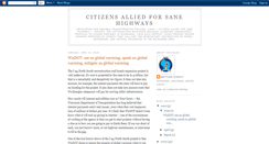 Desktop Screenshot of citizensalliedforsanehighways.blogspot.com