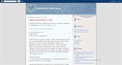 Desktop Screenshot of kimberleyinterviews.blogspot.com