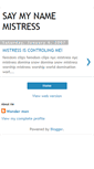 Mobile Screenshot of mistress-is-my-will.blogspot.com