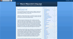 Desktop Screenshot of mayurawijeya.blogspot.com