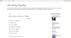 Desktop Screenshot of over-thinkingeverything.blogspot.com