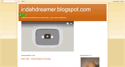 Desktop Screenshot of indahdreamer.blogspot.com