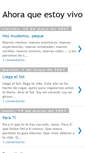 Mobile Screenshot of ahoraqueestoyvivo.blogspot.com