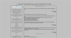 Desktop Screenshot of kpop-essentials.blogspot.com