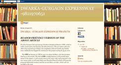 Desktop Screenshot of dwarkaexpresswaynews.blogspot.com