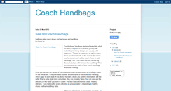 Desktop Screenshot of coach-handbags-site.blogspot.com