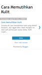 Mobile Screenshot of caramemutihkankulit.blogspot.com