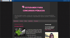 Desktop Screenshot of estudosdeconcursos.blogspot.com