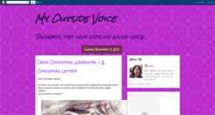 Desktop Screenshot of myoutsidevoice-cdnmrs.blogspot.com