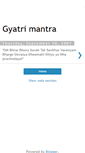 Mobile Screenshot of gyatrimantra.blogspot.com
