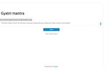 Tablet Screenshot of gyatrimantra.blogspot.com