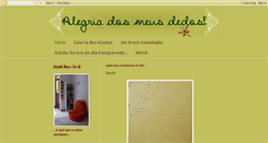 Desktop Screenshot of alegriadosmeusdedos.blogspot.com