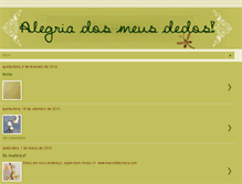 Tablet Screenshot of alegriadosmeusdedos.blogspot.com