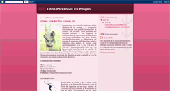 Desktop Screenshot of ososperezososenpeligro.blogspot.com