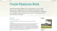 Desktop Screenshot of foodresourcebank.blogspot.com