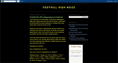 Desktop Screenshot of foothillnoise.blogspot.com