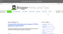 Desktop Screenshot of blogger-hints-and-tips.blogspot.com