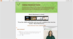 Desktop Screenshot of colemanmontessoricenter.blogspot.com