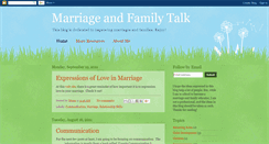 Desktop Screenshot of marriageandfamilytalk.blogspot.com