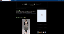 Desktop Screenshot of alicecullenscloset.blogspot.com