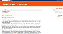 Desktop Screenshot of makesenseofadsense.blogspot.com