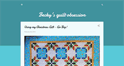 Desktop Screenshot of beckyquiltobsession.blogspot.com