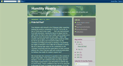 Desktop Screenshot of humilityweakly.blogspot.com