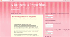 Desktop Screenshot of dangerouspreposition.blogspot.com