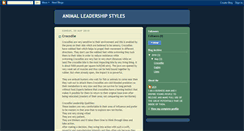 Desktop Screenshot of animalleadership.blogspot.com