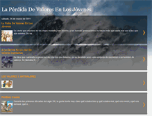 Tablet Screenshot of laperdidadevaloresenlosjovenes.blogspot.com