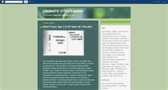 Desktop Screenshot of enigmaticstrikesagain.blogspot.com