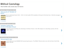 Tablet Screenshot of biblicalcosmology.blogspot.com