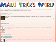 Tablet Screenshot of mallutricksworld.blogspot.com