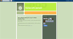 Desktop Screenshot of horseinfoperson.blogspot.com