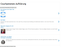 Tablet Screenshot of couchpotatoes-aufklaerung.blogspot.com