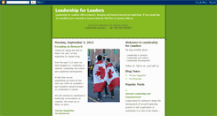Desktop Screenshot of leadershipforleaders.blogspot.com