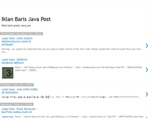Tablet Screenshot of iklan-javapost.blogspot.com