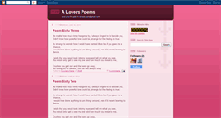 Desktop Screenshot of aloverspoems.blogspot.com