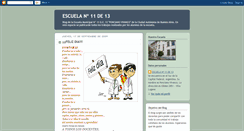 Desktop Screenshot of escuela11de13.blogspot.com