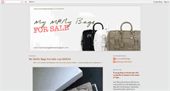 Desktop Screenshot of mymanybagsforsale.blogspot.com