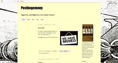 Desktop Screenshot of posthegemony.blogspot.com