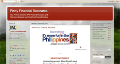 Desktop Screenshot of pinoyfinancialbootcamp.blogspot.com