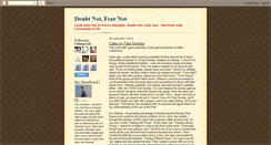 Desktop Screenshot of doubtnotfearnot.blogspot.com