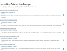 Tablet Screenshot of invention-submission-lounge.blogspot.com