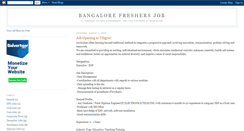 Desktop Screenshot of bangalorefreshersjob.blogspot.com