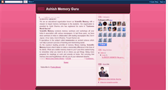 Desktop Screenshot of memoryguruashish.blogspot.com